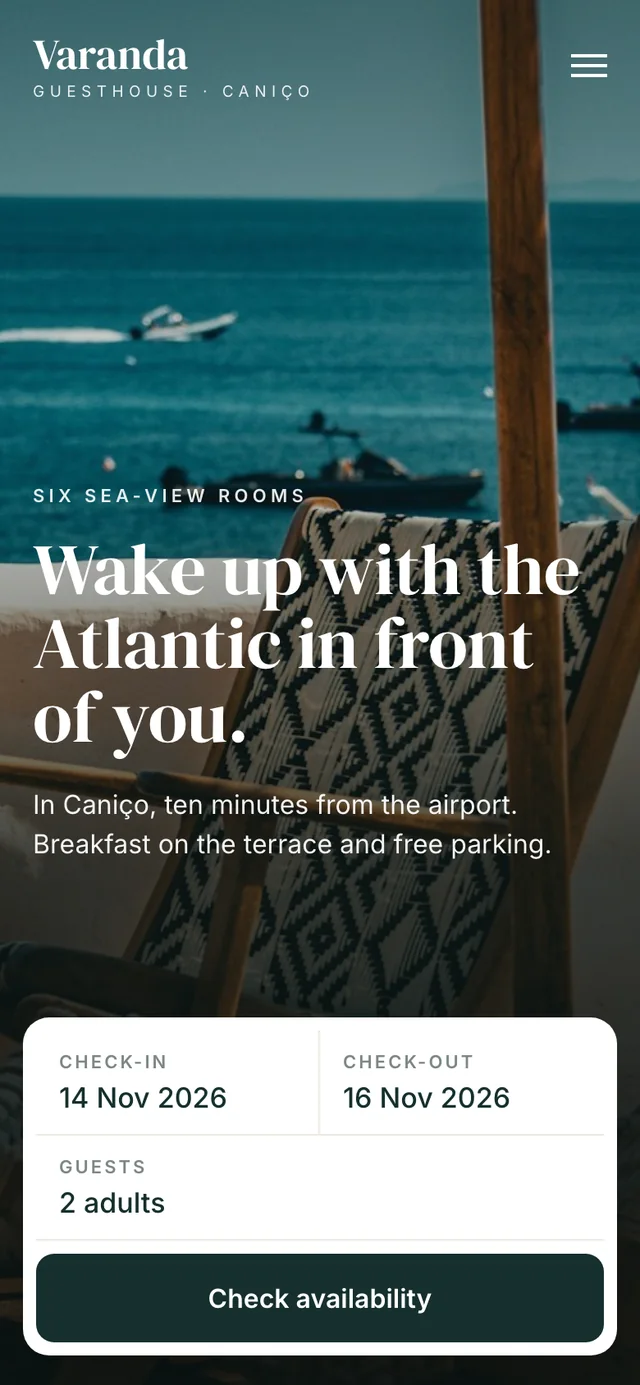 Illustrative example: the same site on a phone